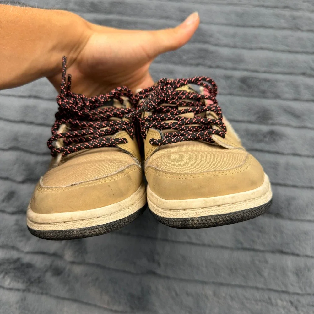 Nike Air Jordan 1 Retro Low NS Sherpa Fleece Beige Pink AQ0828-200 Womens 6.5